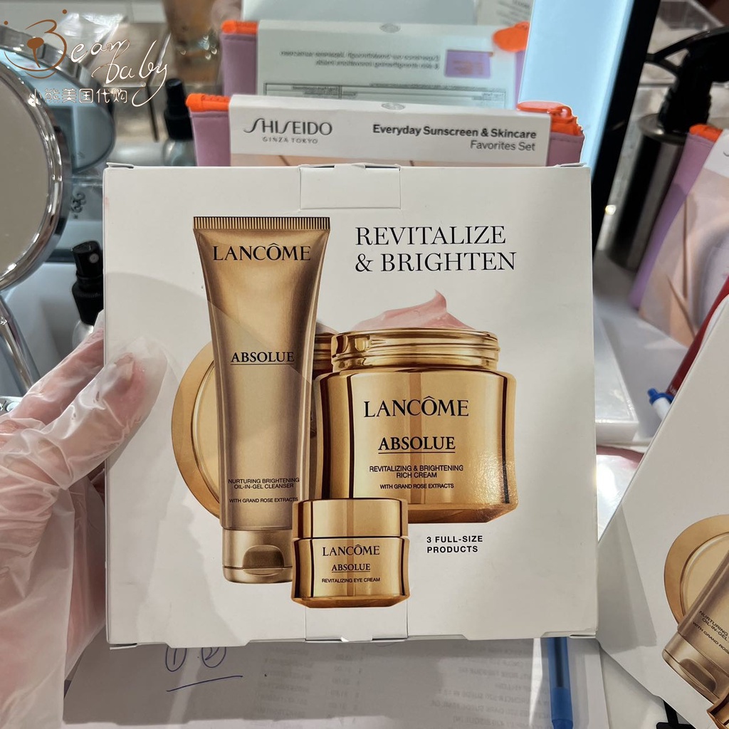 Bộ Ba Món Sữa Rửa Mặt 125ml + Kem Dưỡng Da Mặt 60ml + Kem Dưỡng Mắt 20ml LANCOME Jingchun