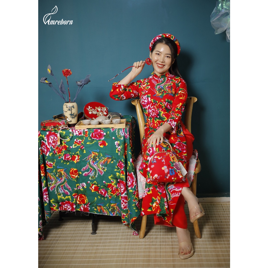 Áo dài chăn công đủ màu , áo dài tết, áo dài truyền thống, áo dài suông tôn dáng