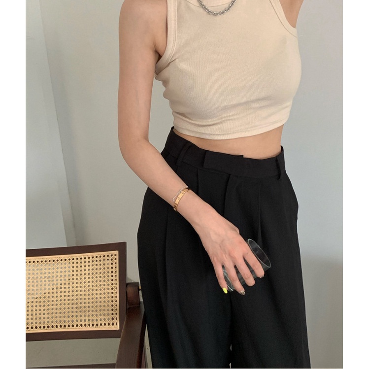 Áo 3 lỗ croptop nữ,sát nách ba lỗ thun không tay kiểu ôm body tank top vải cotton co giãn tốt