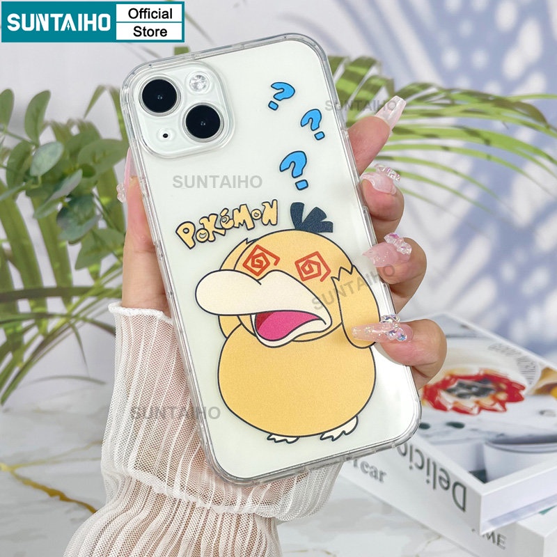 Suntaiho Ốp lưng iphone in hình vịt dễ thương thích hợp cho iPhone 11 Pro Max 12 13 14 Pro XR XS Max 7 Plus 8 Plus