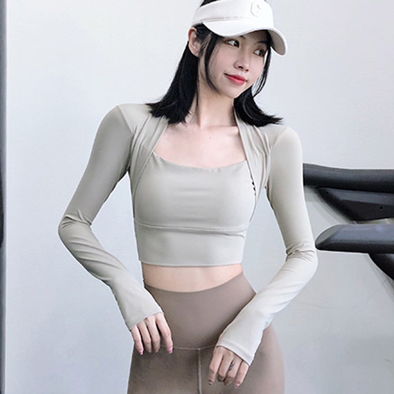 Áo tập thể thao giả hai mảnh SPORTSANGEL nhiều màu thời trang dành cho nữ