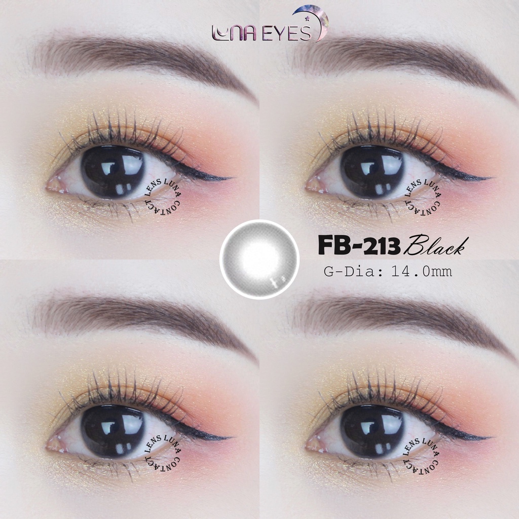 [1 year] Kính áp tròng LUNA EYES FB-213 BLACK/CHOCO - Lens size nhỏ