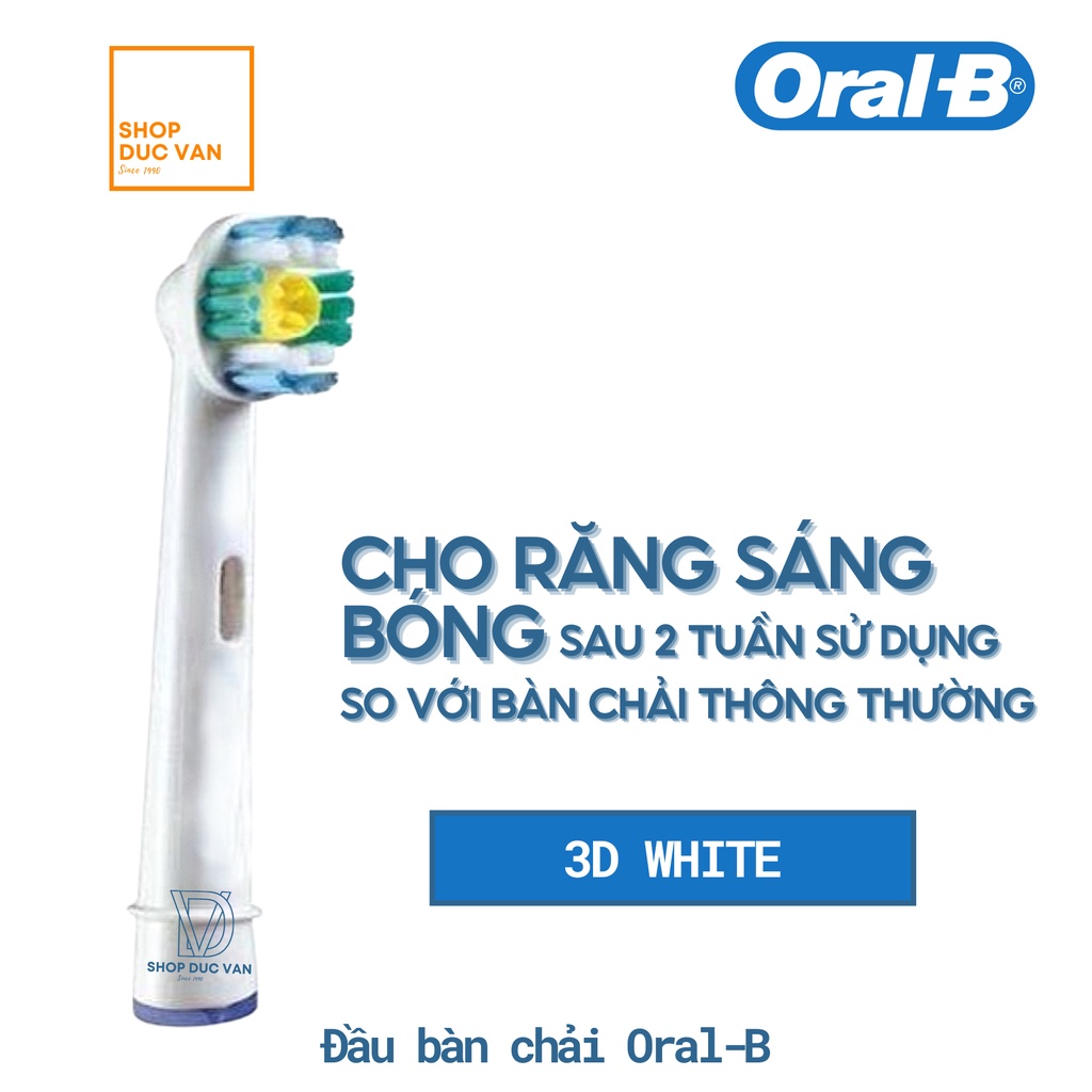 Đầu Bàn Chải Điện Oral-B 3D White  Cho Răng Trắng Sạch, Sáng Bóng