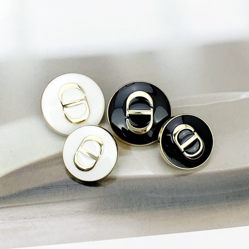 Set 10 Nút Áo Kim Loại Hình Đĩa CD Đính Đá Thời Trang