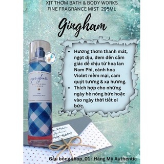 Xịt thơm bath and body works gingham 236ml