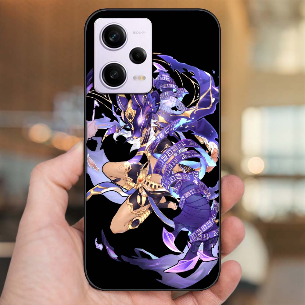 Ốp lưng Xiaomi Redmi Note 12 viền đen in hình Cyno Genshin Impact