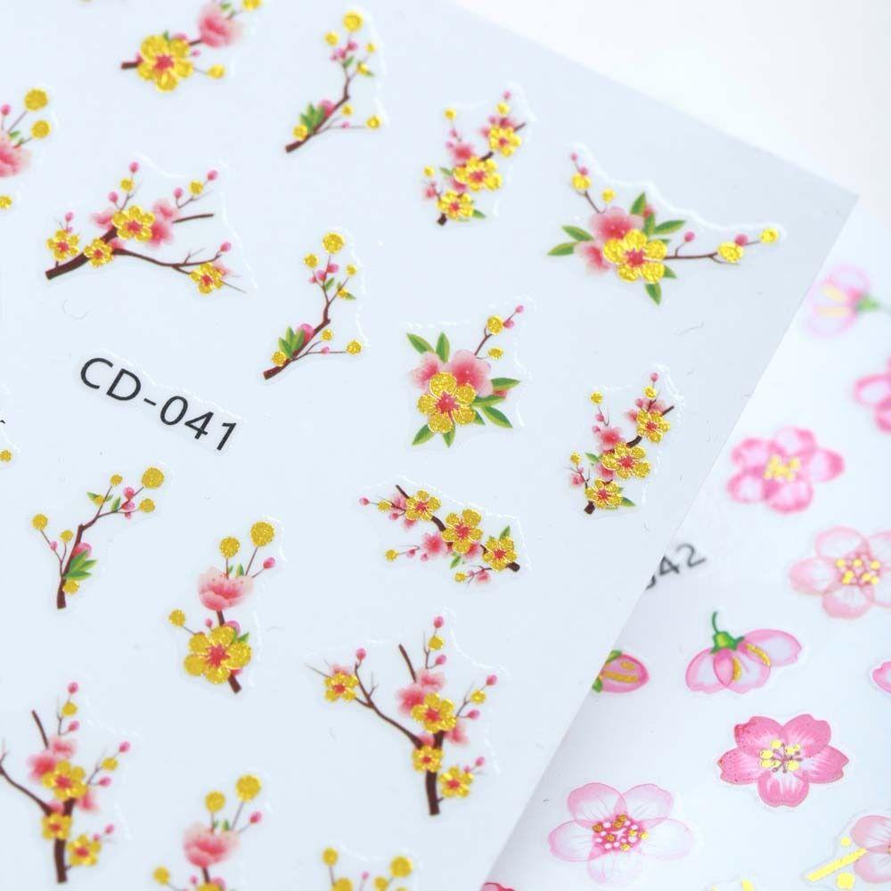Miếng Dán Trang Trí Móng Tay Hình Hoa Anh Đào Thời Trang