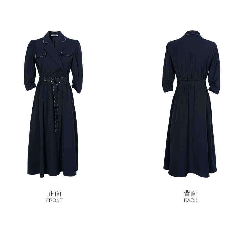 Đầm Dài Dáng Chữ A Cổ Vest Thời Trang Cho Nữ