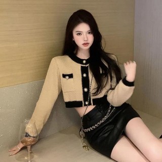 Áo Khoác Len Cardigan Dáng Ngắn Thời Trang Cho Nữ