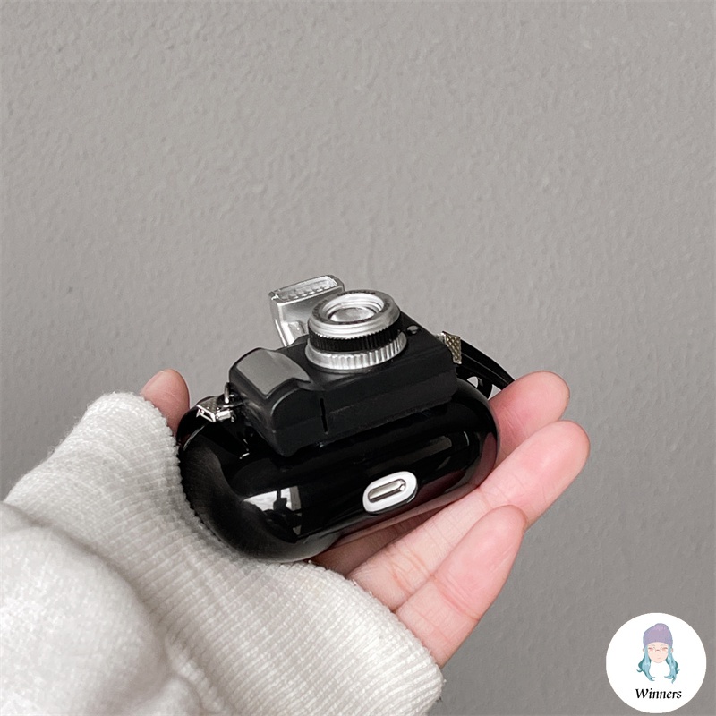Vỏ Bảo Vệ Hộp Sạc Tai nghe không dây Airpods 1 / 2 / 3 / pro Hình Máy Ảnh Vui Nhộn