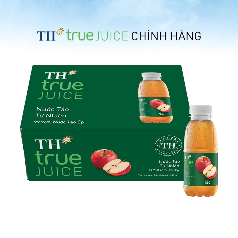 Thùng 24 chai Nước ép táo tự nhiên TH True Juice 350ml