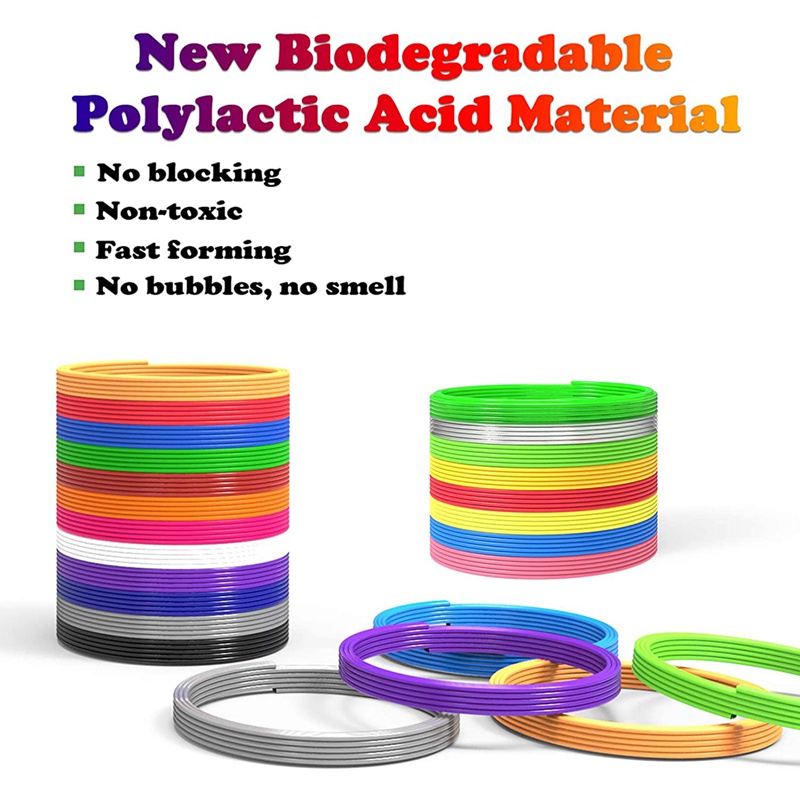 Sợi bút 3D Refills 30 màu . 3D Pen Filament PLA 1.75mm , Không độc hại , Nạp mực in mịn