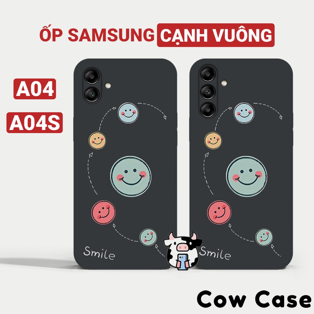 Ốp lưng Samsung A04 / A04s cạnh vuông Cowcase | Vỏ điện thoại SS galaxy bảo vệ camera toàn diện BC14