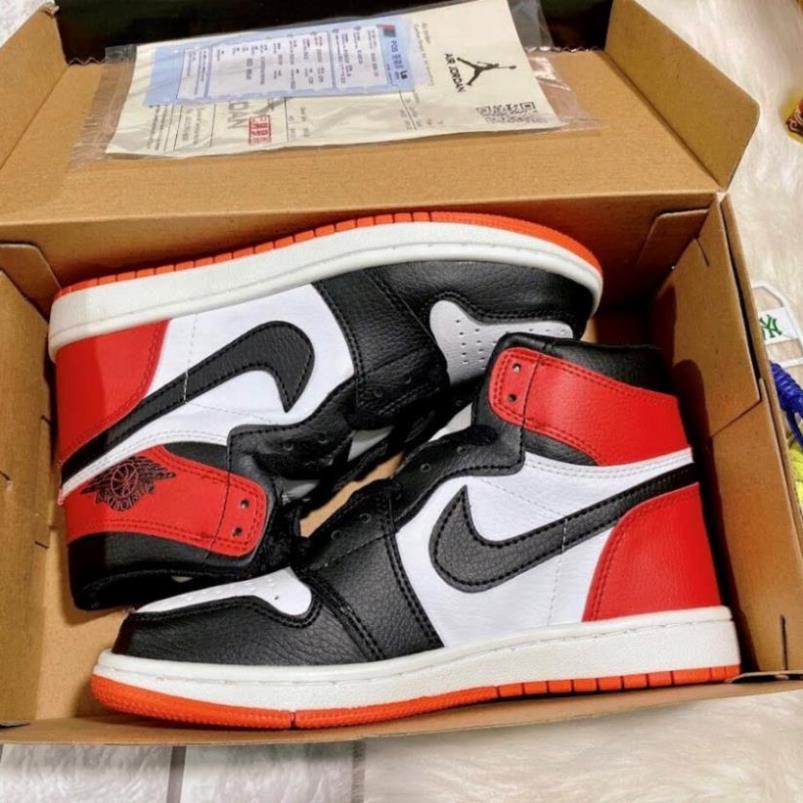 Giày sneaker jordan 1, giày thể thao jd đen đỏ cao cổ thời trang nam nữ loại đẹp 2021 tặng kèm full box +