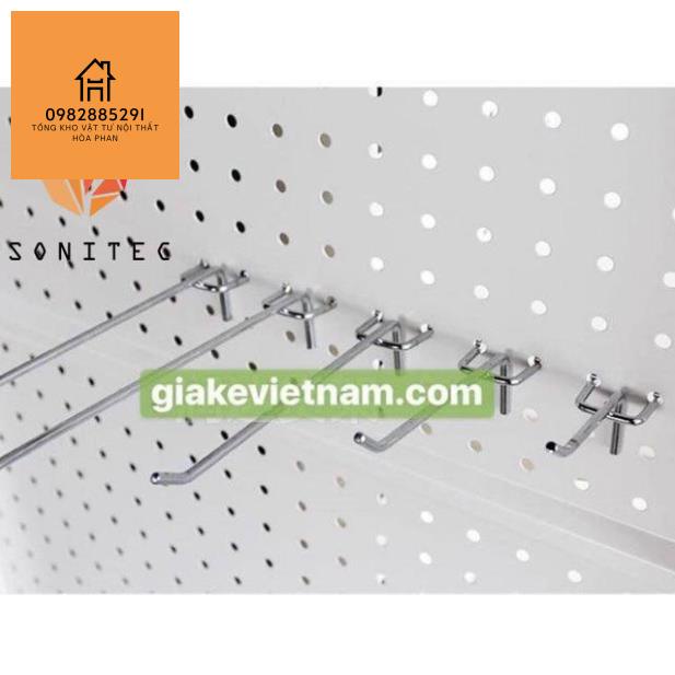 Móc treo phụ kiện mạ inox tôn lỗ 3 càng ốp lưng điện thoại siêu thị chắc chắn không rung lắc chống rỉ