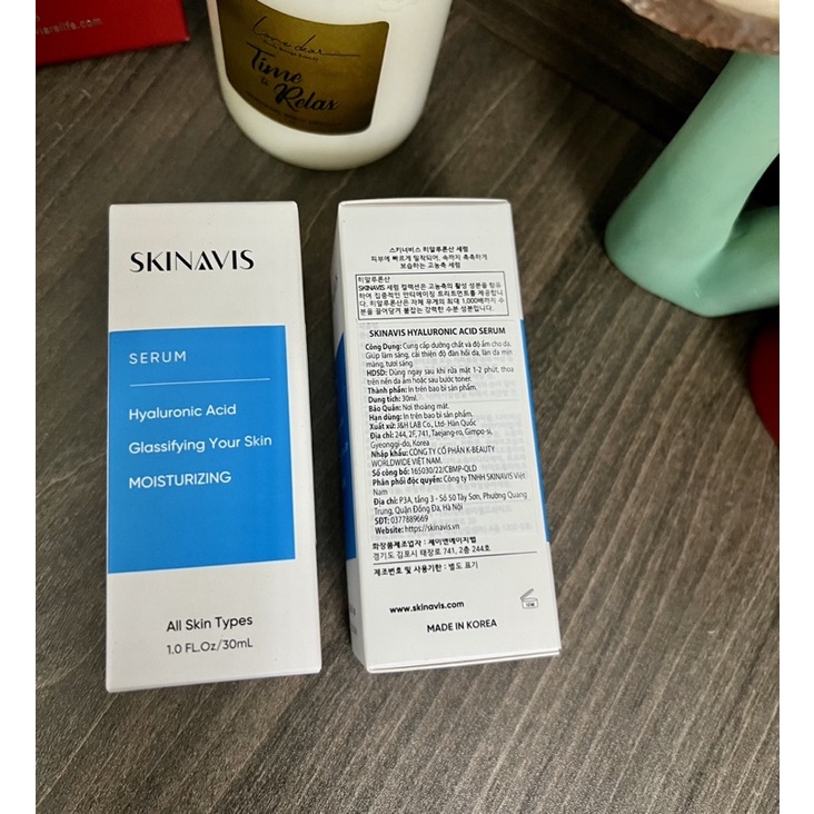 Tinh Chất Cấp Ẩm Phục Hồi Skinavis Hyaluronic Acid & Niacinamide + B5