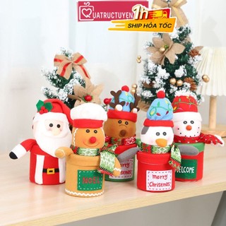 Hộp đựng kẹo giáng sinh hình Ông già noel, Người Tuyết, Tuần lộc - Quà tặng Trang trí noel