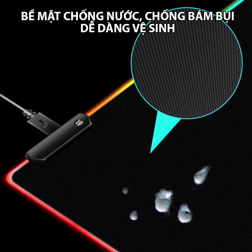 Miếng lót chuột Coputa Pad chuột chơi game cỡ lớn có LED chống trượt