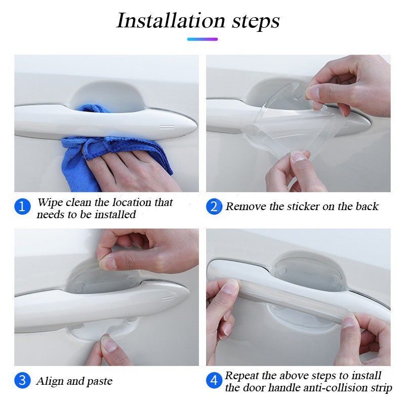 Miếng Dán Bảo Vệ Tay Nắm Cửa Trong Suốt Chống Trầy Xước Cho Xe Hơi Honda Mobilio