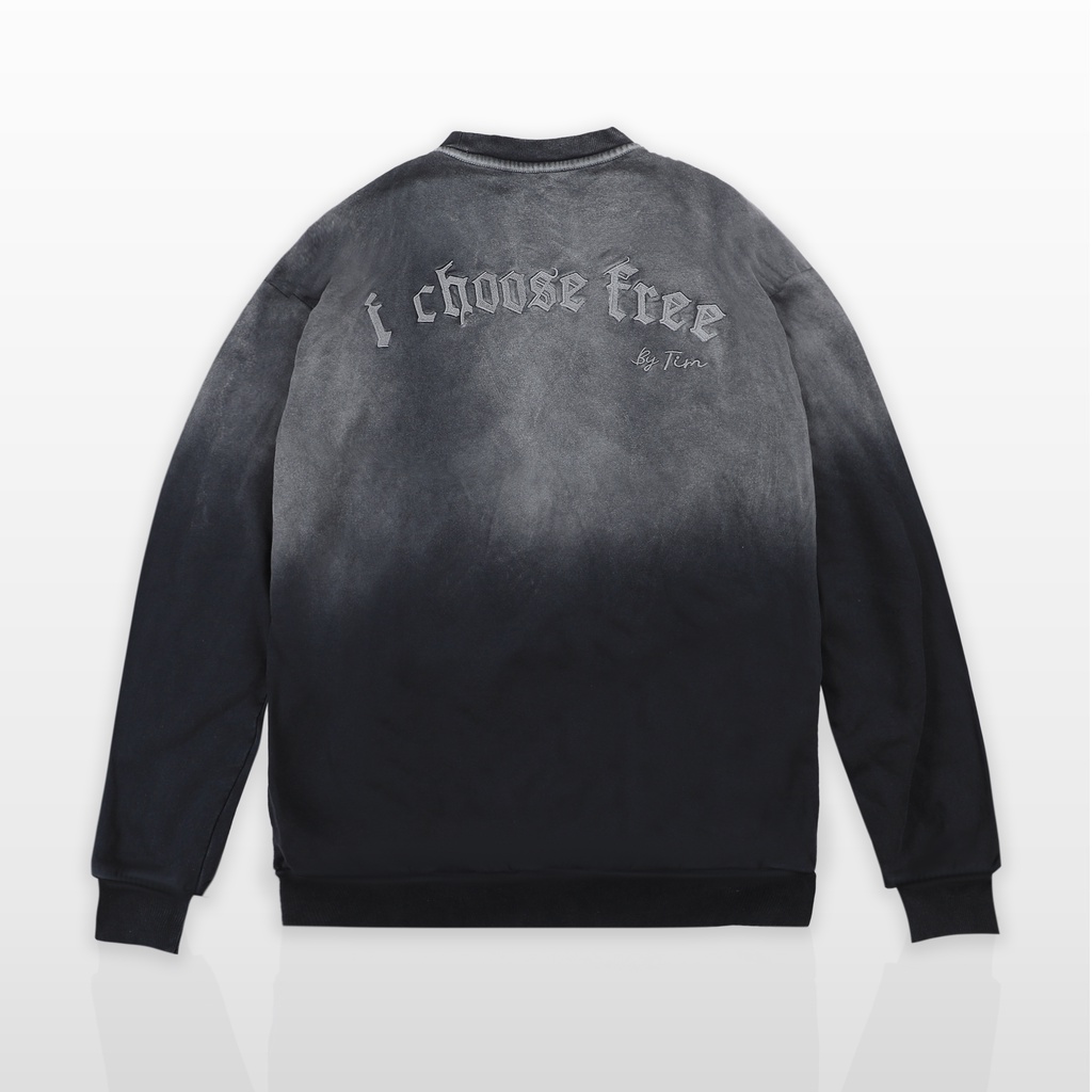 Áo Sweater Nỉ Loang TIM FASHION - Áo Nỉ Cotton Unisex Form Rộng Oversize