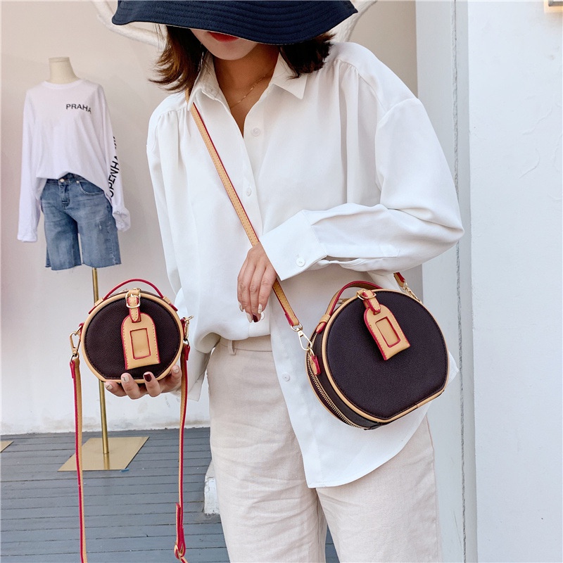 Túi Đeo Chéo Dáng Tròn Nhỏ Nhắn Phong Cách Retro 2022 Cao Cấp