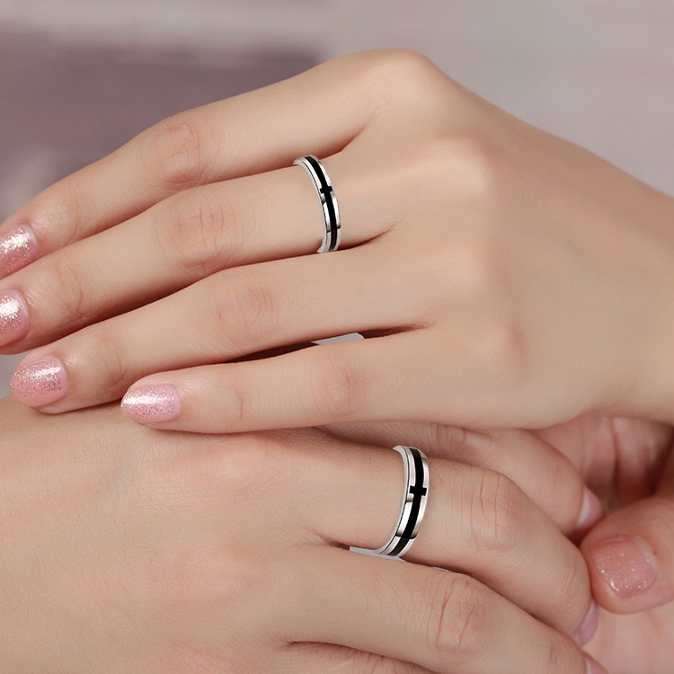 Nhẫn đôi Bella925 nhẫn cặp thép titan tự điều chỉnh theo cỡ tay nhẫn đôi nam nữ