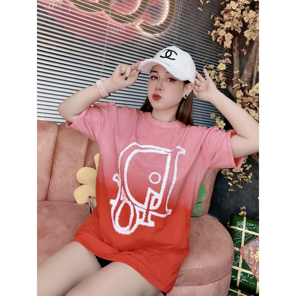 A040 Áo thun ĐỎ đi chơi tết, đi chơi noel xinh xắn Áo Dáng Rộng Phong, ÁO D LOANG MÀU Cách Cổ Điển Thời Trang
