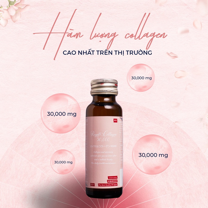 Nước Uống Đẹp Da Royal Collagen 30000mg 50mlx10 Chai