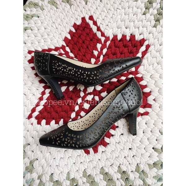 Giày SUPERSOFT cut lazer hoa da thật