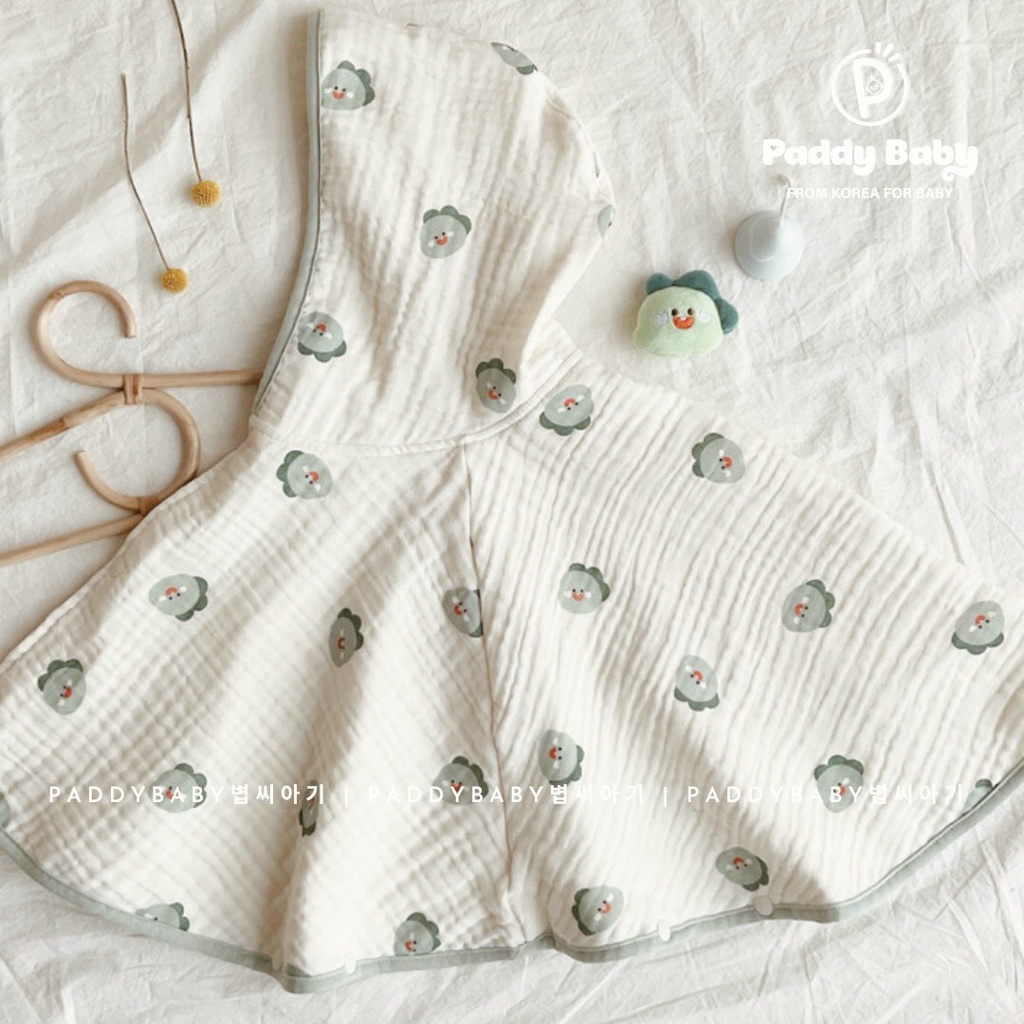 Áo choàng in họa tiết Dottodot Hàn Quốc cho bé - Made in Korea