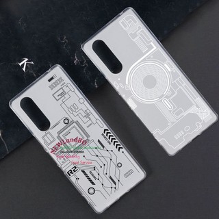 Bảng mạch Cyberpunk Ốp điện thoại mờ màu trắng mờ cho Sony Xperia 1 5 10 ii iii IV V Vi