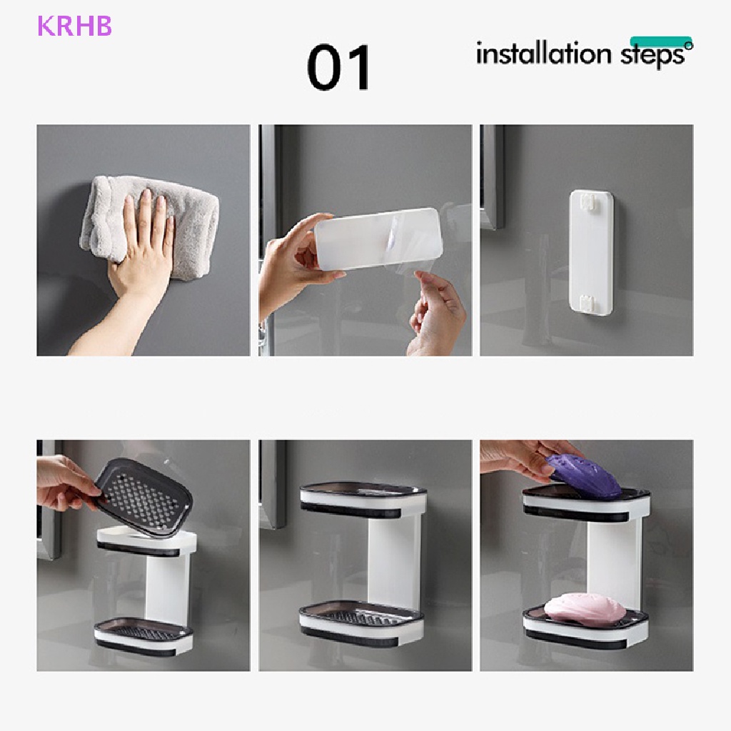 Giá Đựng Xà Phòng 1 Tầng Ráo Nước Gắn Tường Tiện Dụng Mới