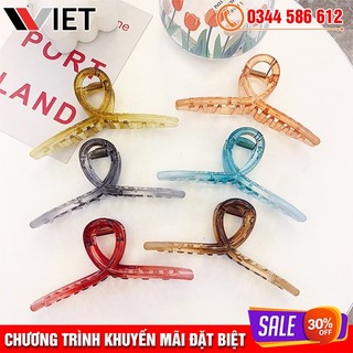 Cặp Tóc Càng Cua Acrylic Nhựa Trắng Kiểu Dáng Đơn Giản Nhưng Thanh Lịch