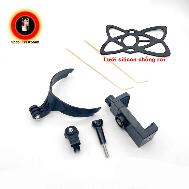 Mount dán cằm mũ bảo hiểm fullface dùng cho điện thoại - dùng miếng dán keo