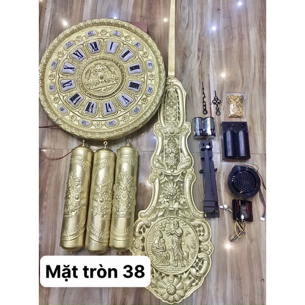 Linh kiện đồng hồ quả lắc - Phụ kiện bằng đồng nguyên chất, Máy điện tử Korea có nhạc chuông hàng bảo hành
