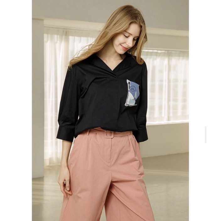 Áo sơ mi dáng rộng oversize hàn quốc hàng xuất hàn quốc xịn