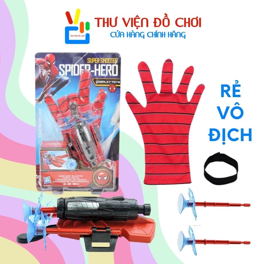 Găng Tay Người Nhện Đồ Chơi Cho Bé - Găng Tay Spiderman Có Nỏ Bắn - Thư Viện Đồ Chơi