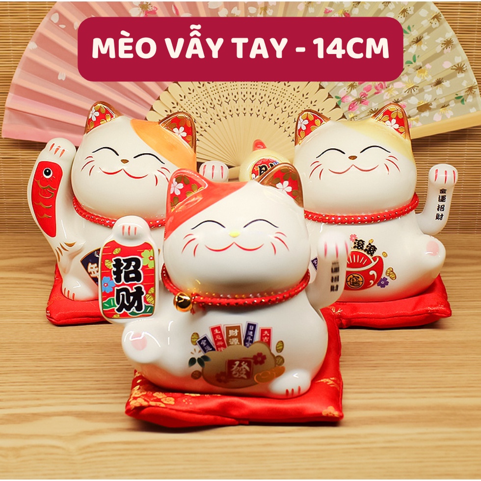 MÈO MAY MẮN MANEKI-NEKO VẪY TAY NHIỀU Ý NGHĨA