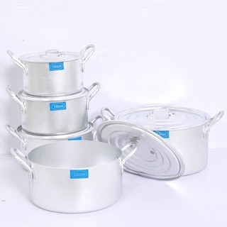 Bộ nồi nhôm cao cấp-bền đẹp , an toàn cho người sử dụng- bộ nồi nhôm 5 cái