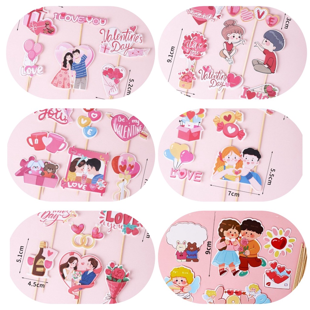 đồ cắm bánh ngày lễ vanlentine 14/2