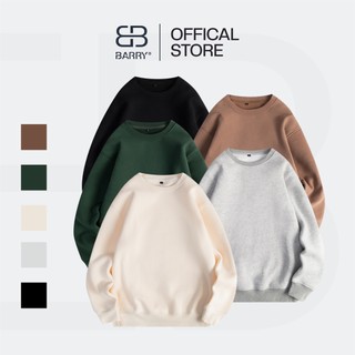 Áo sweater unisex nỉ bông cao cấp form basic barry - su01