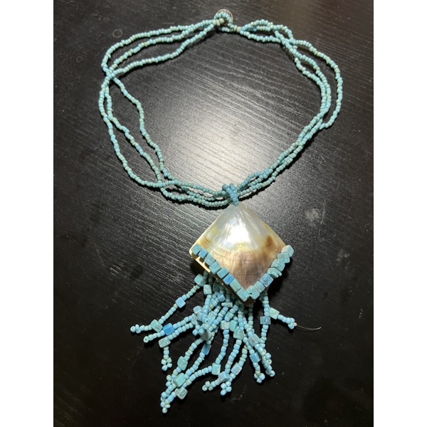 Thanh lý dây chuyền hạt cườm mix vỏ ốc handmade