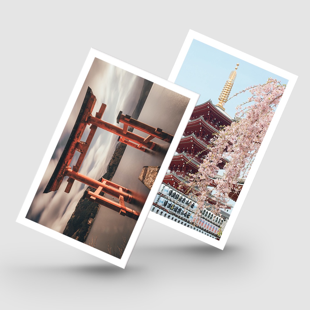 Bưu thiếp, thiệp, postcard chủ đề Nhật Bản in giấy mỹ thuật kích thước 10x15 tặng kèm bao thư giấy kraft