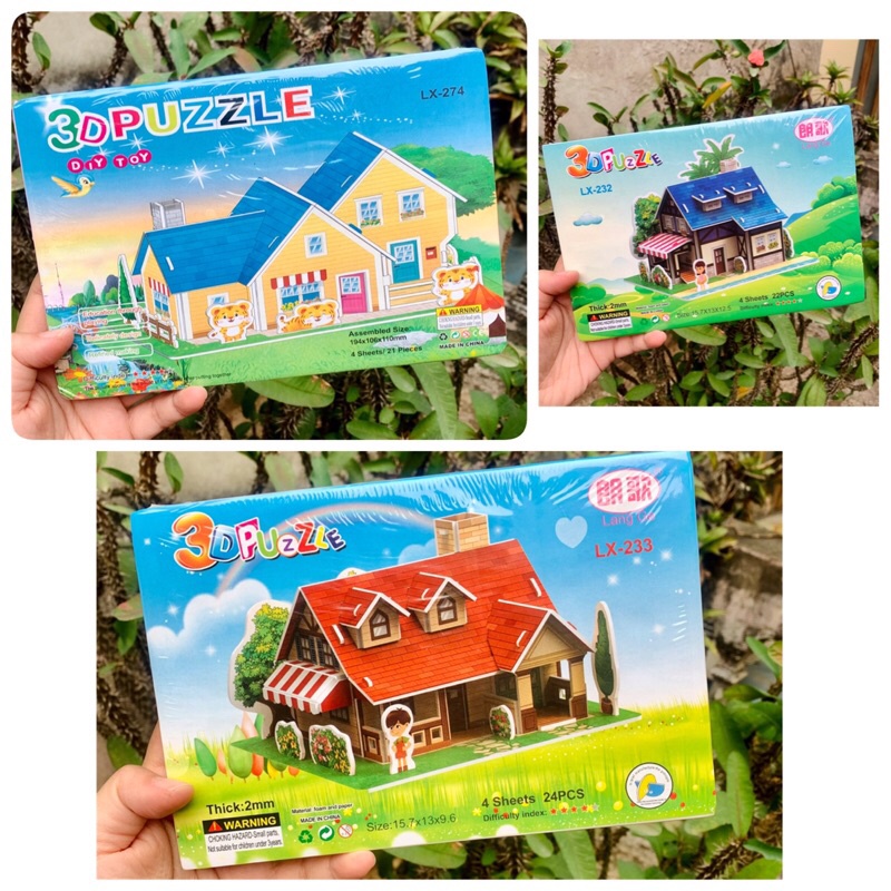 Đồ Chơi Giáo Dục Mô Hình Lắp Ráp 3D Bằng Giấy Bìa Xốp Cho Bé - Nhà Của Bé