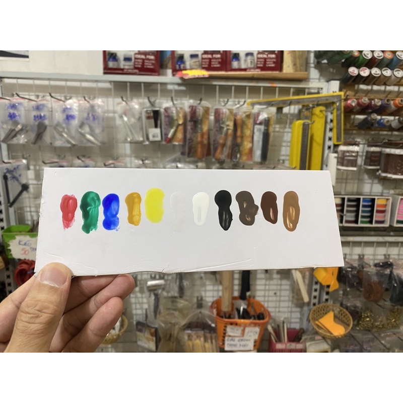 Sơn cạnh túi ví nhiều màu va sơn lót