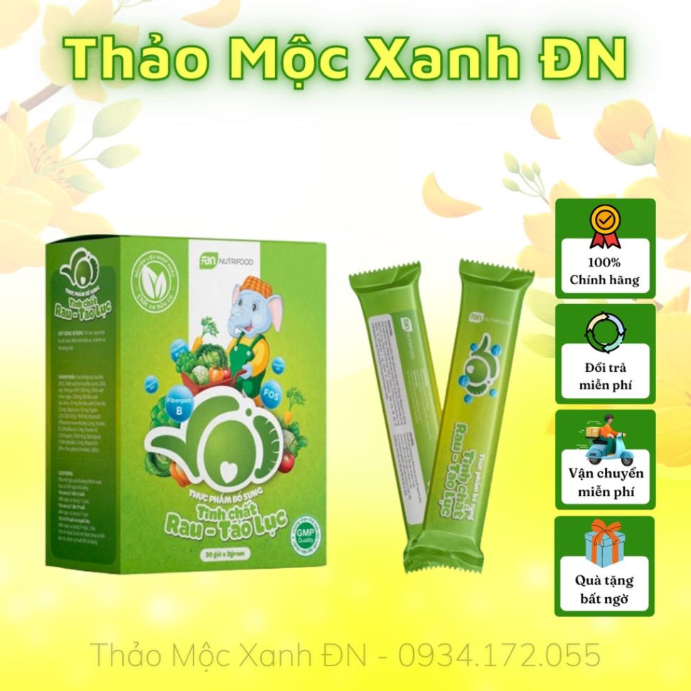Tinh Chất Rau Tảo Lục Faneco Giúp Cải Thiện Tình Trạng Táo, Hỗ Trợ Hệ Tiêu Hóa, Giúp Trẻ Ăn Ngon Miệng Hộp 30 Gói