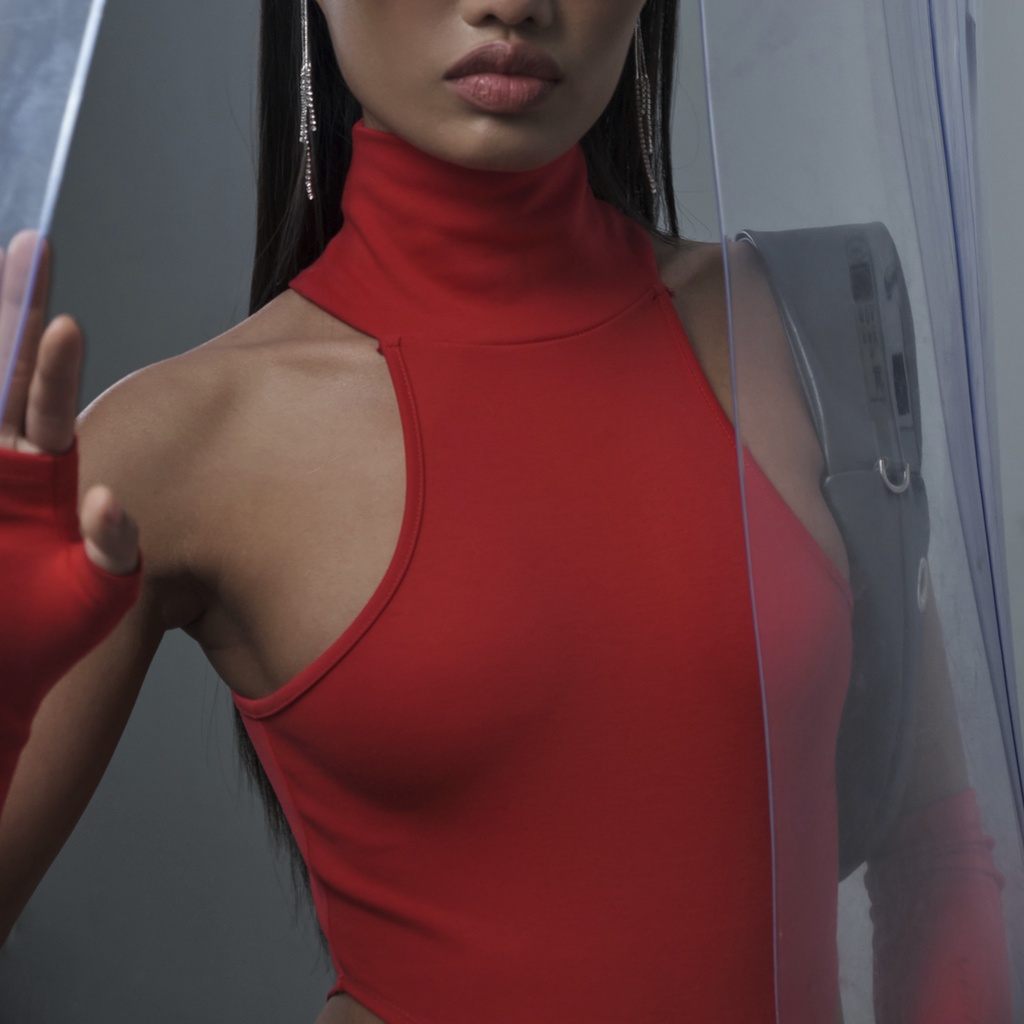 TATICHU - Turtleneck Sleeveless High Cut Bodysuit - Bodysuit cổ lọ khoét eo cao | BigBuy360 - bigbuy360.vn