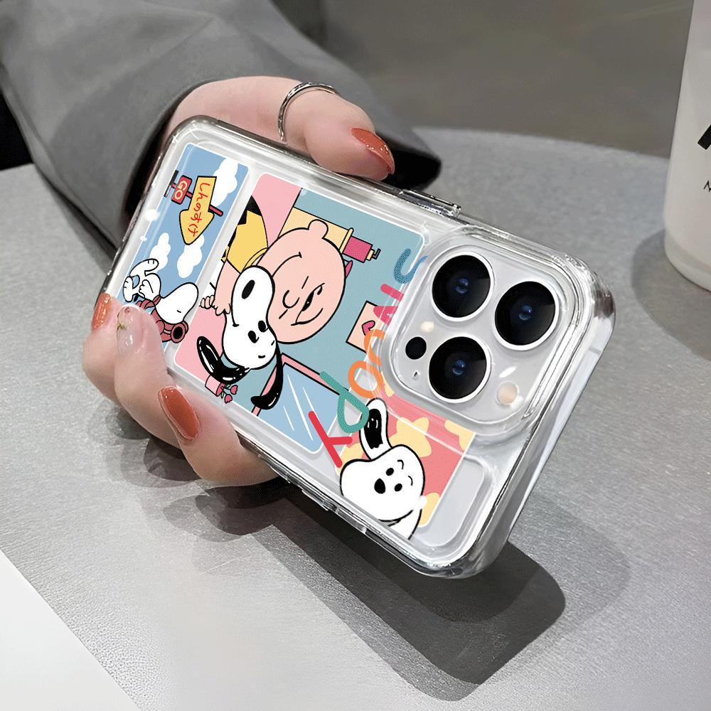 Ốp Điện Thoại Trong Suốt In Hình Snoopy Cho iphone 14promax 13 12 11 7Plus 7 8 X XS Max