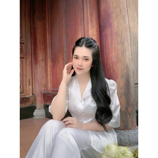 ĐỒ LAM ĐI CHÙA MẪU NỮ BA LAI TIM LỤA GẤM