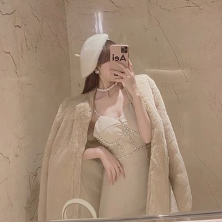 Đầm hai dây đính đá có sẵn